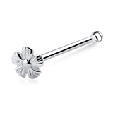 Flower Bloom Silver Bone Nose Stud NSKD-763